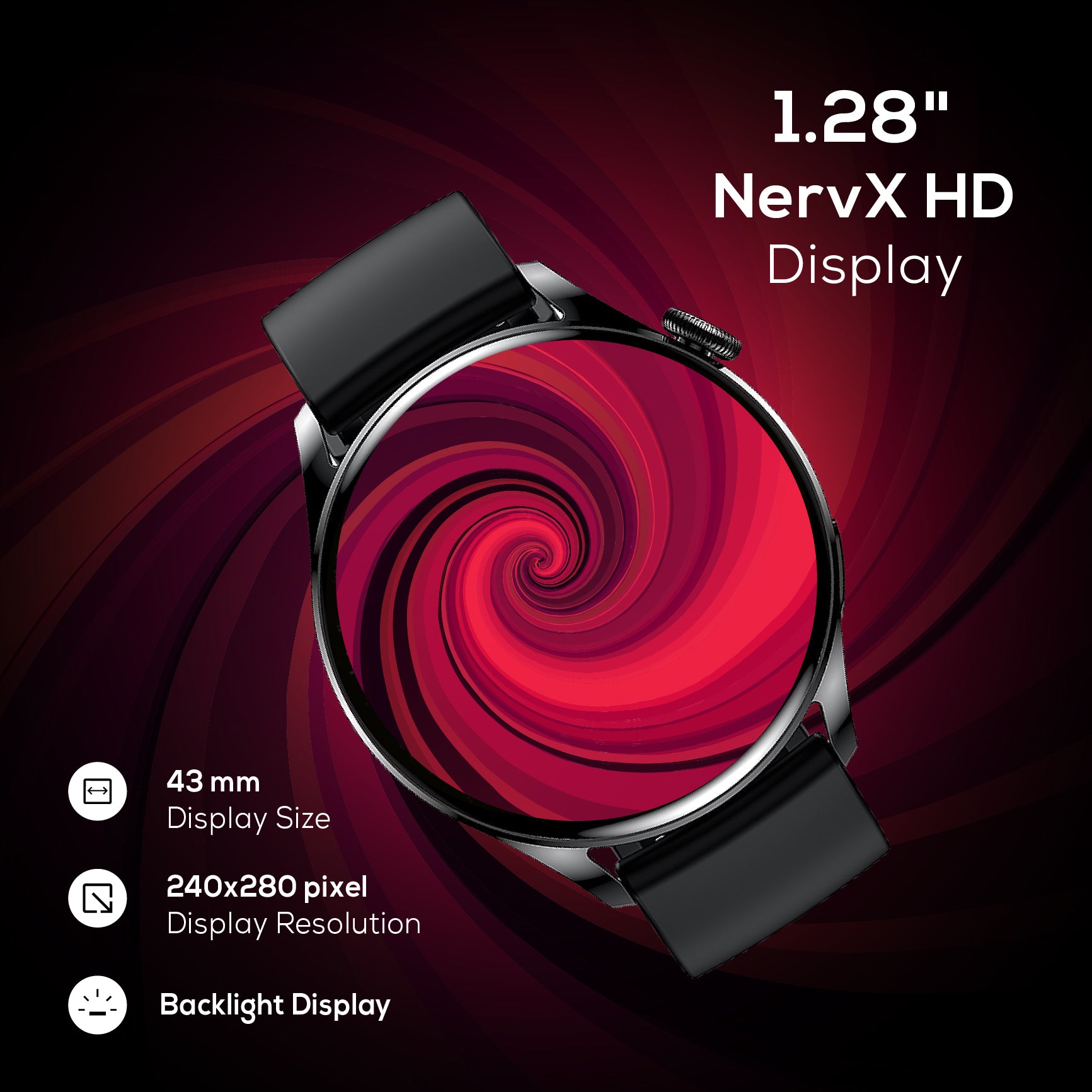 Nervfit Atomic  Crystal HD  Smartwatch