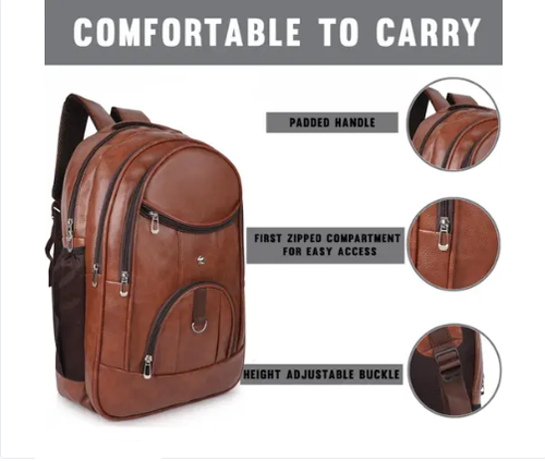 Classic Vegan Leather Unisex Backpack