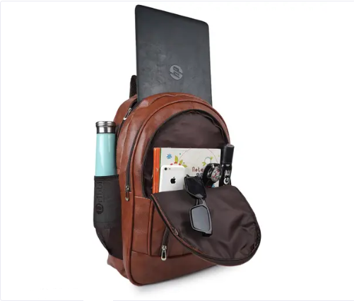 Classic Vegan Leather Unisex Backpack